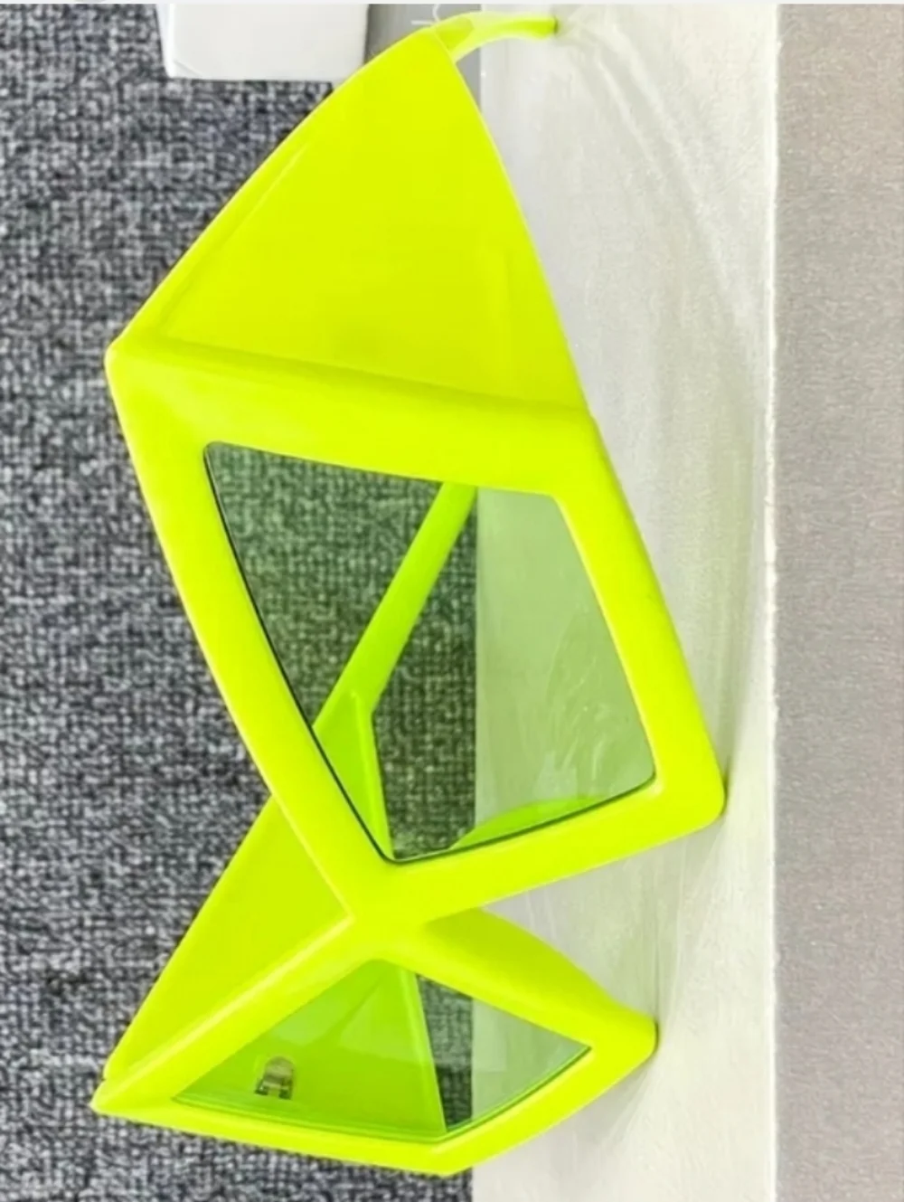 Bold Lime Green Geometric Sunglasses - Women Accessories